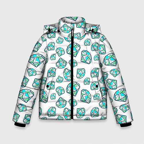 Зимняя куртка для мальчика Бриллианты / 3D-Черный – фото 1