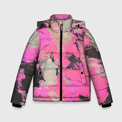 Зимняя куртка для мальчика Краска / 3D-Черный – фото 1