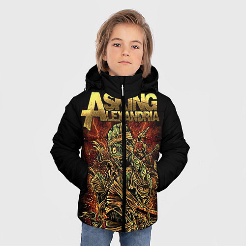 Зимняя куртка для мальчика Asking Alexandria / 3D-Красный – фото 3