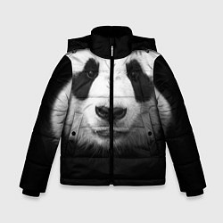 Куртка зимняя для мальчика Взгляд панды, цвет: 3D-черный