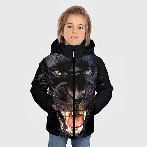 Зимняя куртка для мальчика Пантера / 3D-Красный – фото 3
