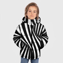 Куртка зимняя для мальчика Оптические иллюзии, цвет: 3D-черный — фото 2
