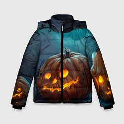 Куртка зимняя для мальчика Тыква, цвет: 3D-черный
