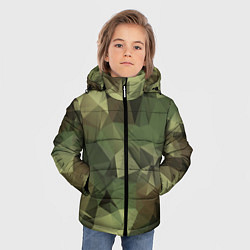 Куртка зимняя для мальчика Полигональный камуфляж, цвет: 3D-светло-серый — фото 2