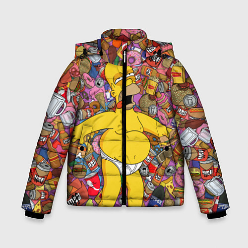 Зимняя куртка для мальчика Рай Гомера / 3D-Светло-серый – фото 1