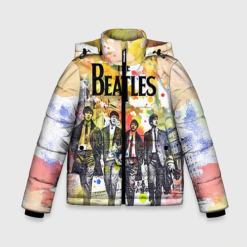 Зимняя куртка для мальчика The Beatles: Colour Spray / 3D-Черный – фото 1