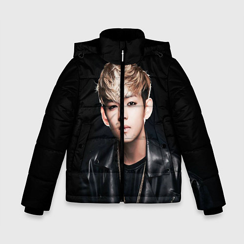 Зимняя куртка для мальчика Вишня / 3D-Черный – фото 1
