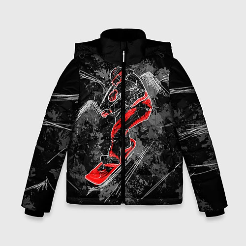 Зимняя куртка для мальчика Сноубордист / 3D-Черный – фото 1