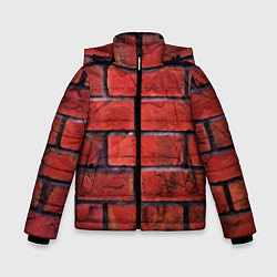 Куртка зимняя для мальчика Кирпич, цвет: 3D-черный