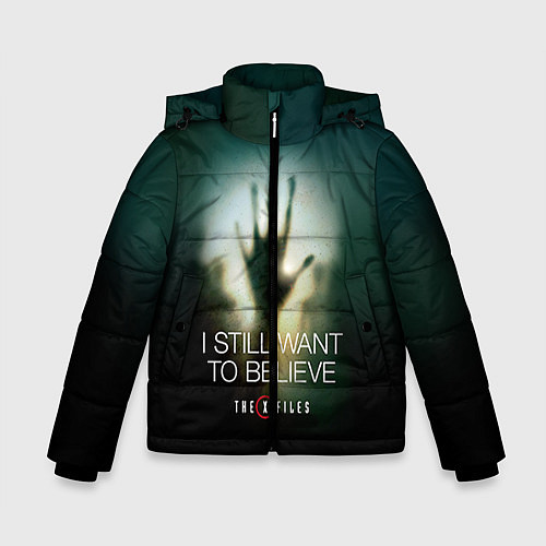 Зимняя куртка для мальчика X-files: Alien hand / 3D-Черный – фото 1