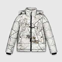 Куртка зимняя для мальчика Train hard, цвет: 3D-светло-серый