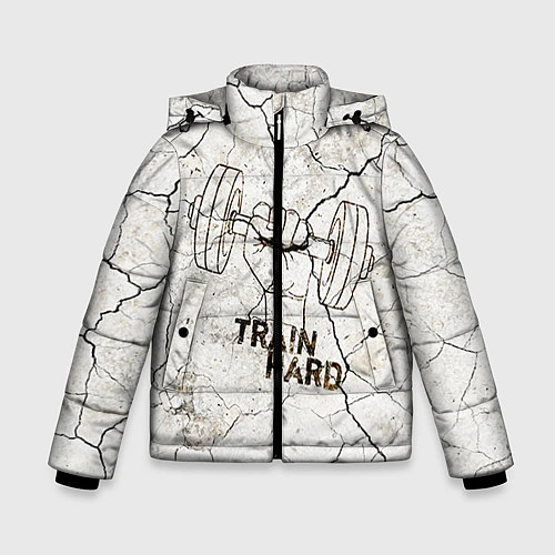 Зимняя куртка для мальчика Train hard / 3D-Черный – фото 1