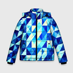 Зимняя куртка для мальчика Синяя геометрия