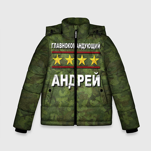 Зимняя куртка для мальчика Главнокомандующий Андрей / 3D-Черный – фото 1