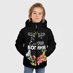 Куртка зимняя для мальчика Богиня Елена, цвет: 3D-черный — фото 2