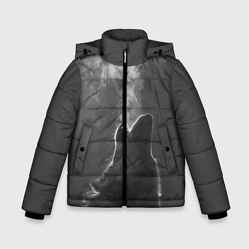 Зимняя куртка для мальчика Воющий волк / 3D-Черный – фото 1