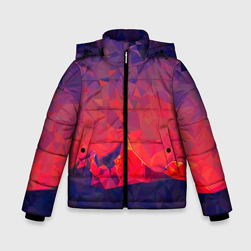 Зимняя куртка для мальчика Абстракция / 3D-Черный – фото 1