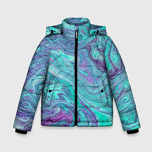 Зимняя куртка для мальчика Смесь красок / 3D-Черный – фото 1
