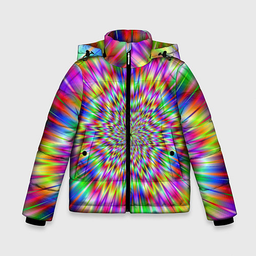 Зимняя куртка для мальчика Спектральная иллюзия / 3D-Черный – фото 1