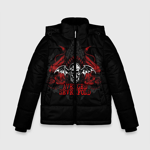 Зимняя куртка для мальчика Avenged Sevenfold: Fly Skull / 3D-Черный – фото 1