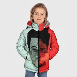 Куртка зимняя для мальчика Norton: White & Red, цвет: 3D-черный — фото 2