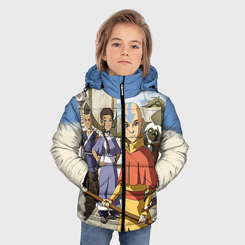 Зимняя куртка для мальчика Легенда об Аанге / 3D-Красный – фото 3