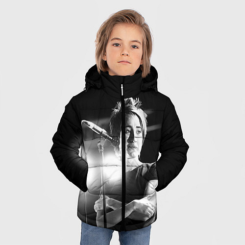 Зимняя куртка для мальчика Земфира на сцене / 3D-Светло-серый – фото 3