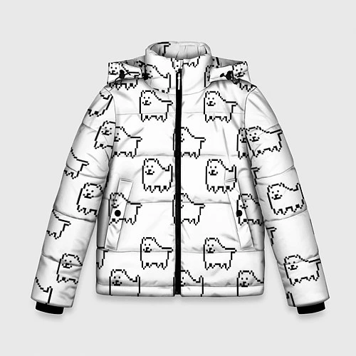 Зимняя куртка для мальчика Undertale Annoying dog white / 3D-Черный – фото 1