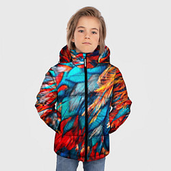 Куртка зимняя для мальчика Перья, цвет: 3D-черный — фото 2