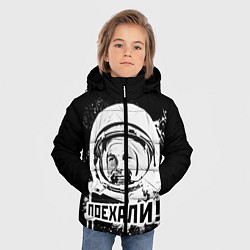 Куртка зимняя для мальчика Поехали!, цвет: 3D-черный — фото 2