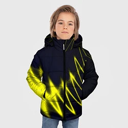 Куртка зимняя для мальчика Молния, цвет: 3D-черный — фото 2