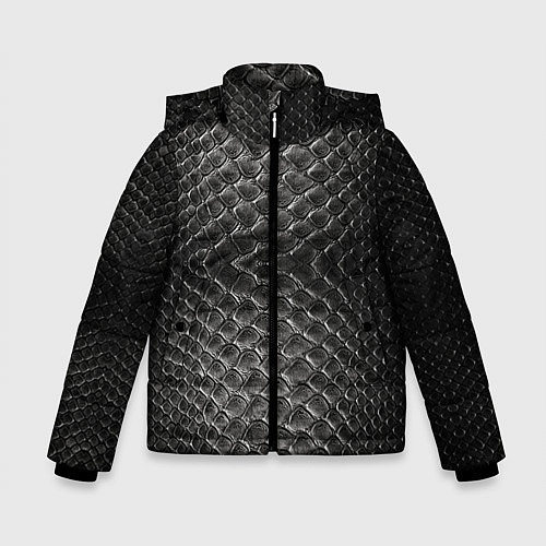 Зимняя куртка для мальчика Черная кожа / 3D-Черный – фото 1