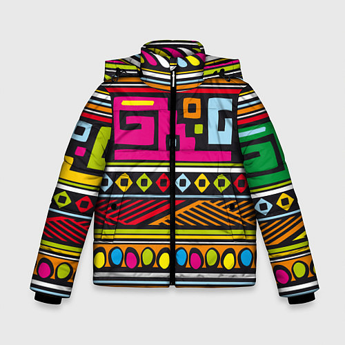 Зимняя куртка для мальчика Африка / 3D-Черный – фото 1