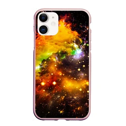 Чехол iPhone 11 матовый Восхитительный космос, цвет: 3D-светло-розовый