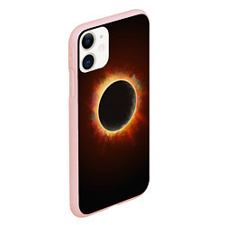 Чехол iPhone 11 матовый Солнечное затмение, цвет: 3D-светло-розовый — фото 2