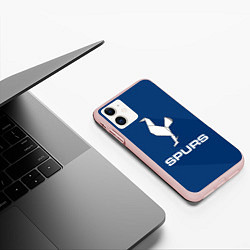 Чехол iPhone 11 матовый Tottenham Spurs, цвет: 3D-светло-розовый — фото 2