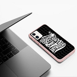 Чехол iPhone 11 матовый Taking It Easy, цвет: 3D-светло-розовый — фото 2