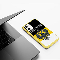Чехол iPhone 11 матовый Служу империи, цвет: 3D-желтый — фото 2