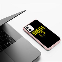 Чехол iPhone 11 матовый Nirvana Rock, цвет: 3D-светло-розовый — фото 2