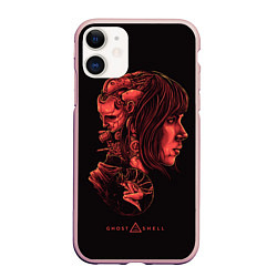 Чехол iPhone 11 матовый Ghost In The Shell 11, цвет: 3D-светло-розовый