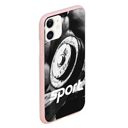 Чехол iPhone 11 матовый Iron Sport, цвет: 3D-светло-розовый — фото 2