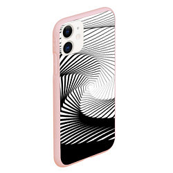 Чехол iPhone 11 матовый Оптический узор, цвет: 3D-светло-розовый — фото 2