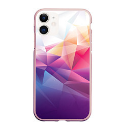 Чехол iPhone 11 матовый Абстракция, цвет: 3D-светло-розовый