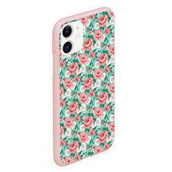 Чехол iPhone 11 матовый Розы, цвет: 3D-светло-розовый — фото 2