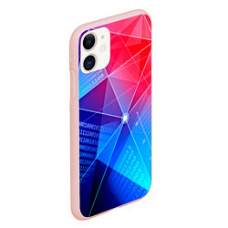 Чехол iPhone 11 матовый Коды, цвет: 3D-светло-розовый — фото 2