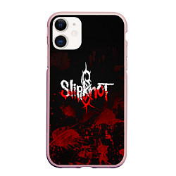 Чехол iPhone 11 матовый Slipknot: Blood Blemishes, цвет: 3D-светло-розовый