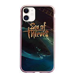Чехол iPhone 11 матовый Sea of thieves, цвет: 3D-светло-розовый