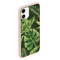 Чехол iPhone 11 матовый Доисторический лес, цвет: 3D-светло-розовый — фото 2