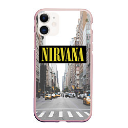 Чехол iPhone 11 матовый Nirvana City, цвет: 3D-светло-розовый