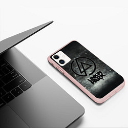 Чехол iPhone 11 матовый Linkin Park: Wall, цвет: 3D-светло-розовый — фото 2